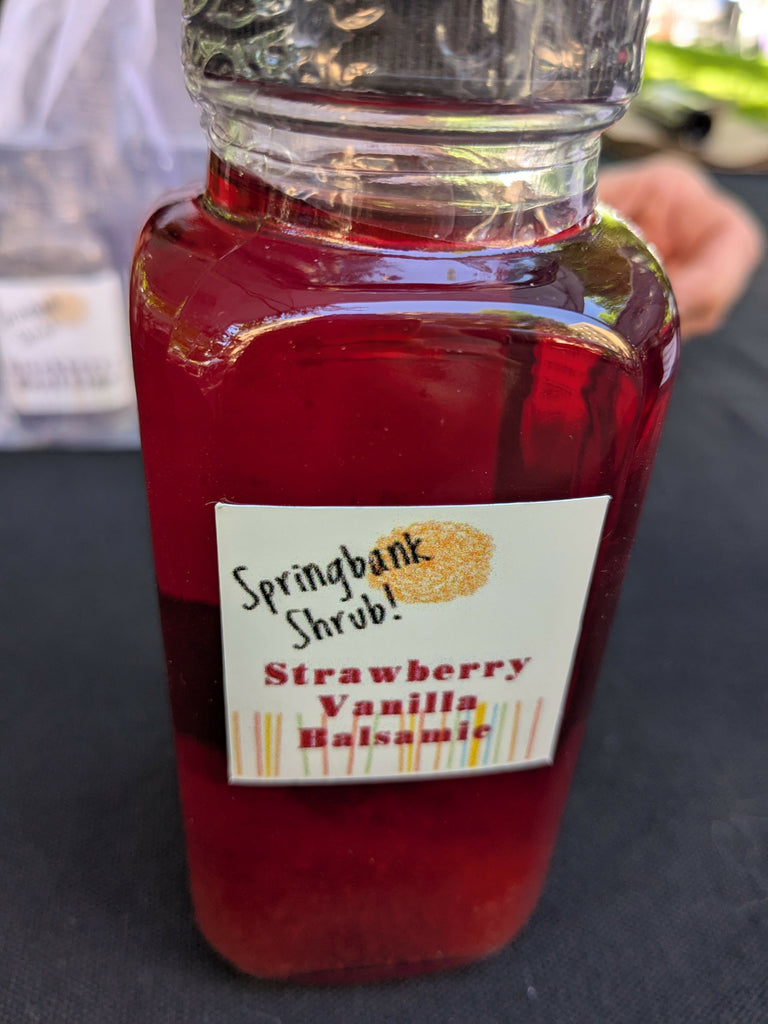 Strawberry Vanilla Balsamic Shrub/Drinking Vinegar
