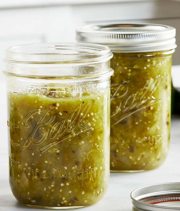 Basilia’s Hot or Medium Salsa Verde Net wt. 16oz