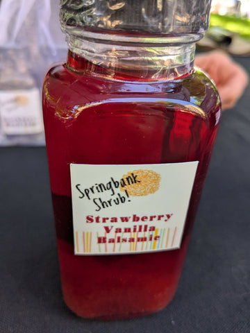Strawberry Vanilla Balsamic Shrub/Drinking Vinegar