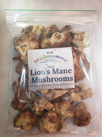 Dried Lion's Mane Mushrooms - Certified Organic