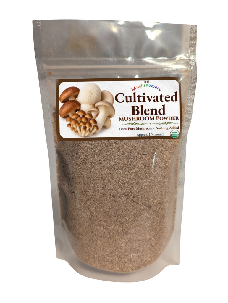 Cultivated Mushroom Powder Blend - certified organic - 1/4 Pound