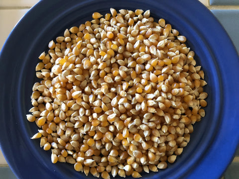 Popcorn: yellow/white and flavorful, organic