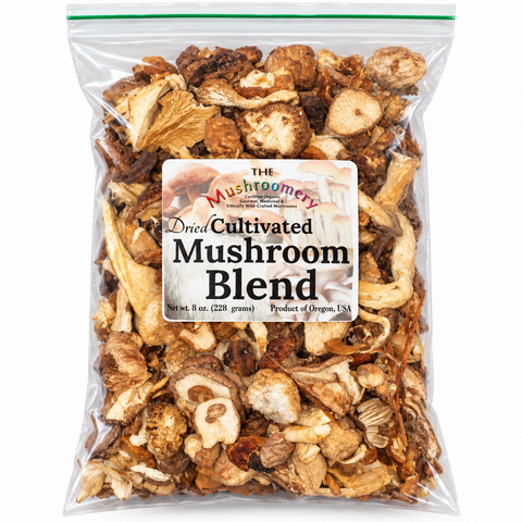 Dried Cultivated Mushroom Blend - certified organic - 1/2 Pound