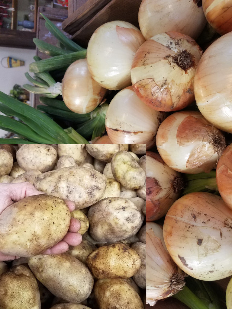 Yellow Gold Deal! 20lb Mix of Yellow Onion & Gold Potatoes $2.00/lb