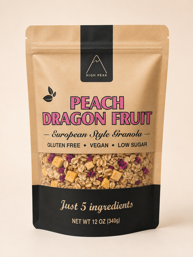 Peach Dragon Fruit Granola
