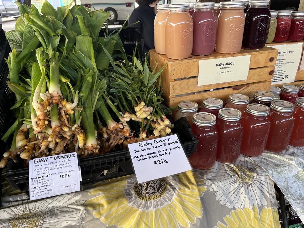 Produce and preserved goods for sale at Fill Your Pantry